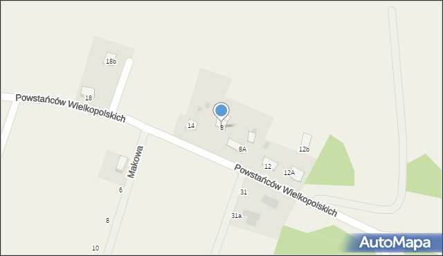 Rynarzewo, Powstańców Wielkopolskich, 8, mapa Rynarzewo