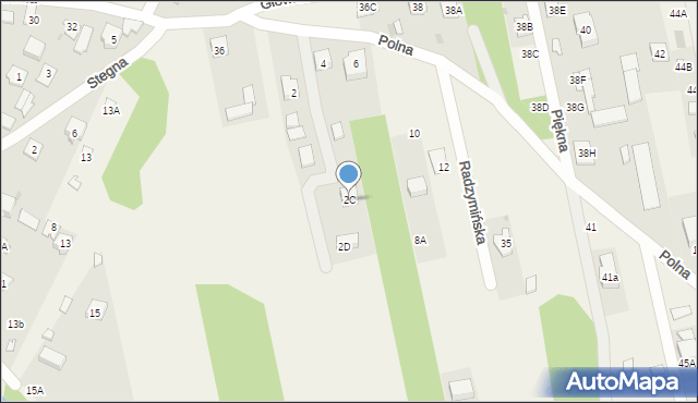 Rynia, Polna, 2C, mapa Rynia