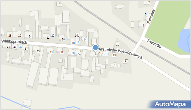 Rzadkowo, Powstańców Wielkopolskich, 25, mapa Rzadkowo