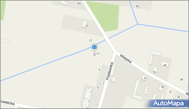 Rzakta, Popławska, 11, mapa Rzakta