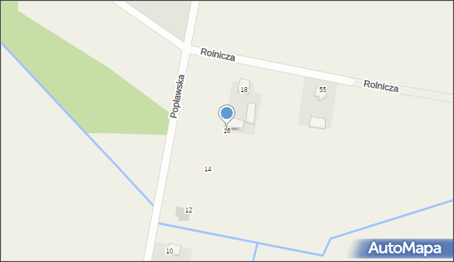 Rzakta, Popławska, 16, mapa Rzakta