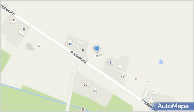 Rzakta, Popławska, 36, mapa Rzakta