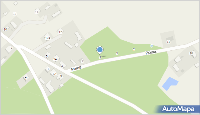 Rżaniec, Polna, 3, mapa Rżaniec