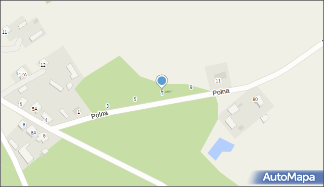 Rżaniec, Polna, 7, mapa Rżaniec