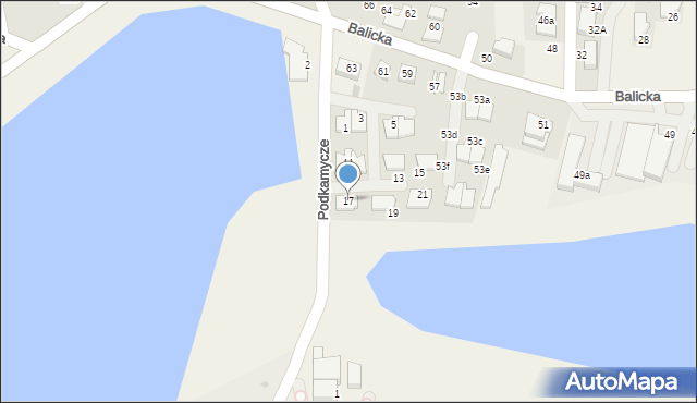 Rząska, Podkamycze, 17, mapa Rząska