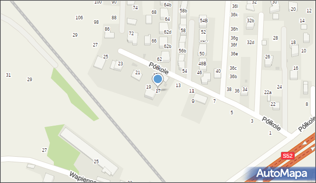 Rząska, Półkole, 17, mapa Rząska