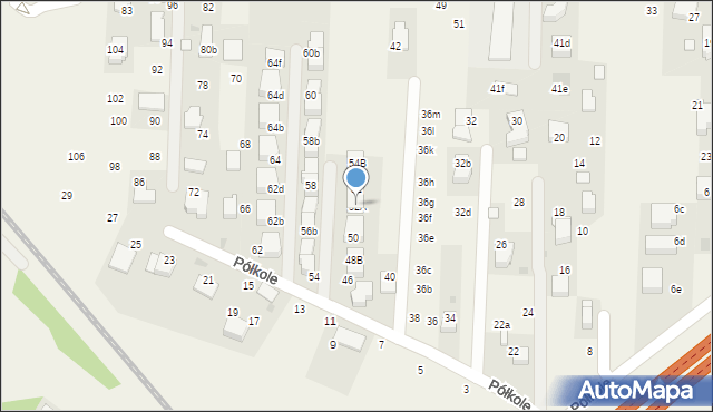 Rząska, Półkole, 52A, mapa Rząska