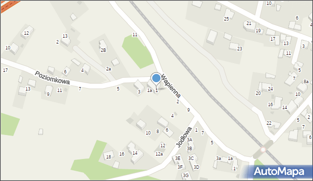 Rząska, Poziomkowa, 1, mapa Rząska