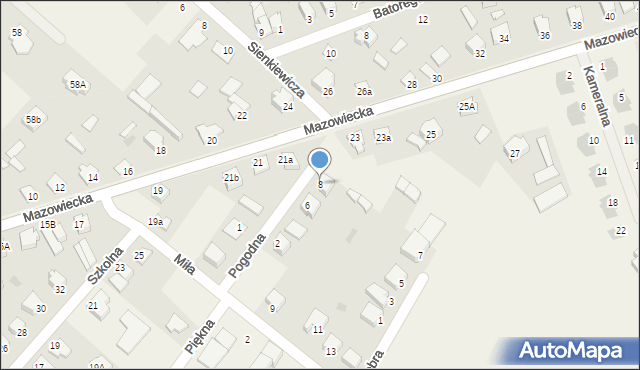 Rzekuń, Pogodna, 8, mapa Rzekuń