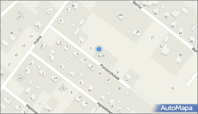 Rzekuń, Porzeczkowa, 5, mapa Rzekuń