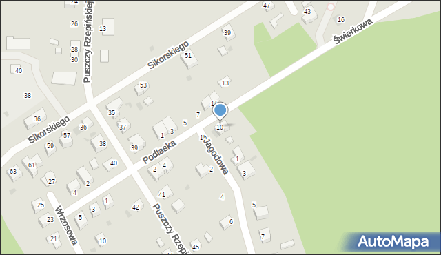 Rzepin, Podlaska, 10, mapa Rzepin