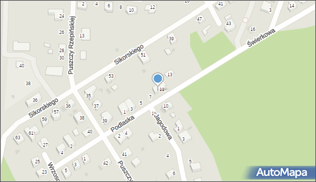 Rzepin, Podlaska, 9, mapa Rzepin