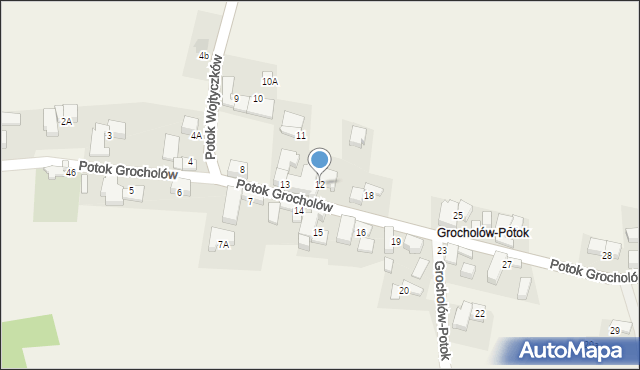 Rzepiska, Potok Grocholów, 12, mapa Rzepiska