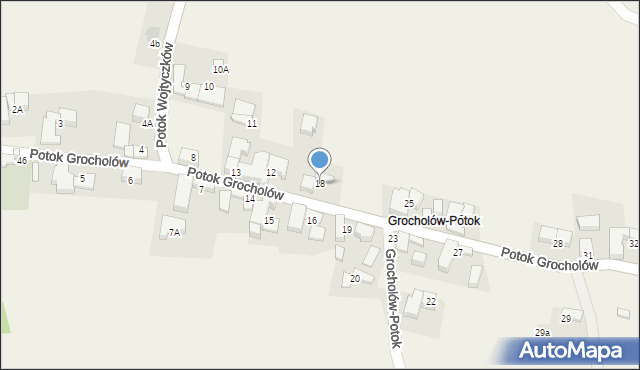 Rzepiska, Potok Grocholów, 18, mapa Rzepiska