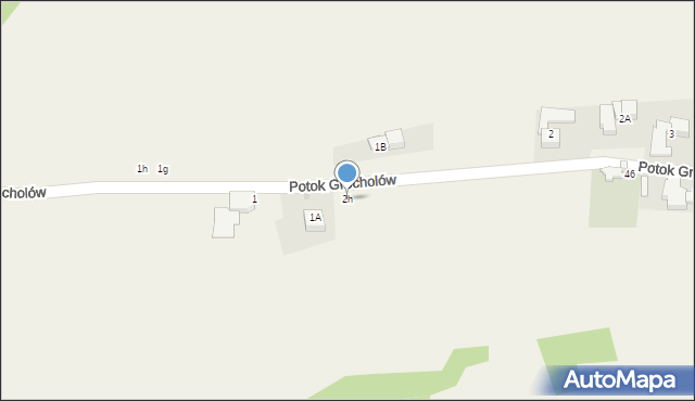 Rzepiska, Potok Grocholów, 2h, mapa Rzepiska