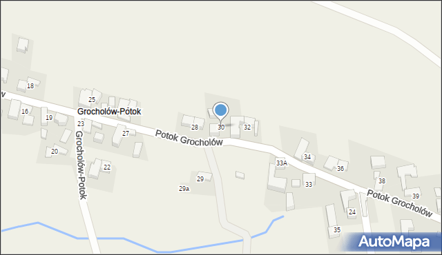 Rzepiska, Potok Grocholów, 30, mapa Rzepiska
