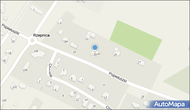 Rzepnica, Popiełuszki Jerzego, bł. ks., 23, mapa Rzepnica