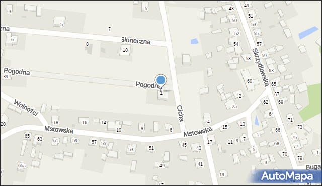 Rzerzęczyce, Pogodna, 1, mapa Rzerzęczyce