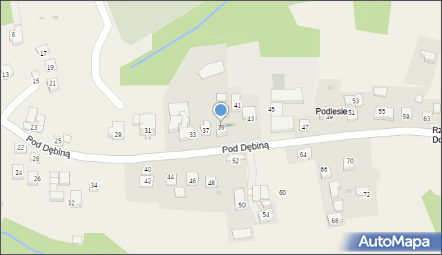 Rzeszotary, Pod Dębiną, 39, mapa Rzeszotary