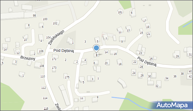 Rzeszotary, Pod Dębiną, 8, mapa Rzeszotary