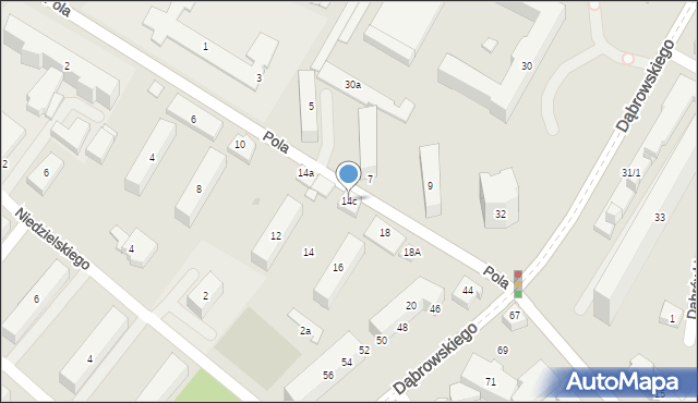 Rzeszów, Pola Wincentego, 14c, mapa Rzeszów