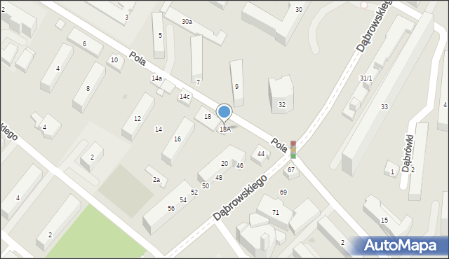 Rzeszów, Pola Wincentego, 18A, mapa Rzeszów