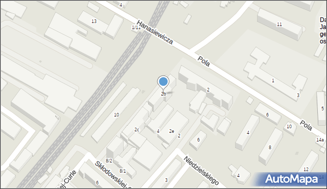 Rzeszów, Pola Wincentego, 2b, mapa Rzeszów