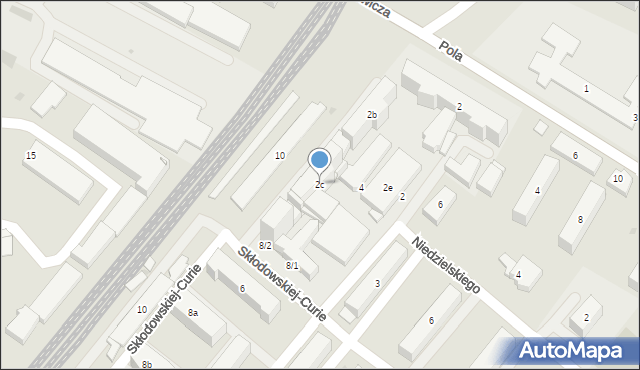 Rzeszów, Pola Wincentego, 2c, mapa Rzeszów