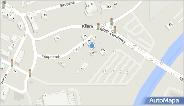 Rzeszów, Podpromie, 13a, mapa Rzeszów