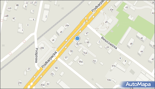 Rzeszów, Podkarpacka, 51, mapa Rzeszów