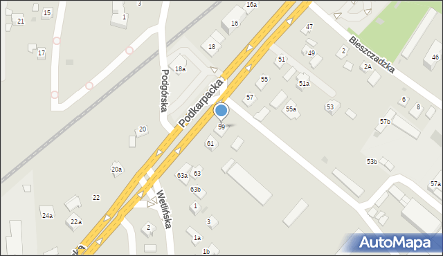 Rzeszów, Podkarpacka, 59, mapa Rzeszów