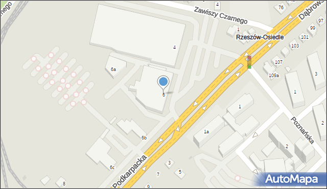 Rzeszów, Podkarpacka, 6, mapa Rzeszów