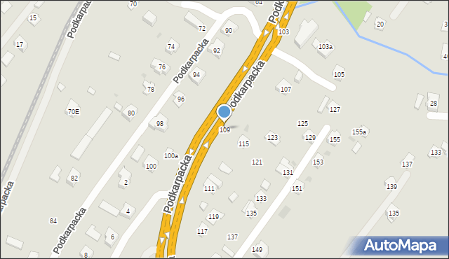 Rzeszów, Podkarpacka, 109, mapa Rzeszów