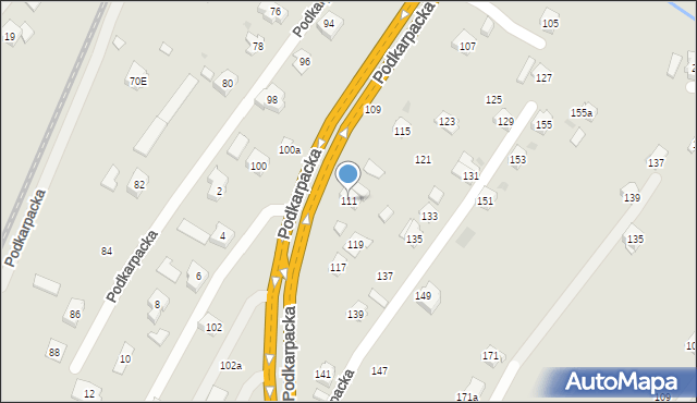Rzeszów, Podkarpacka, 111, mapa Rzeszów