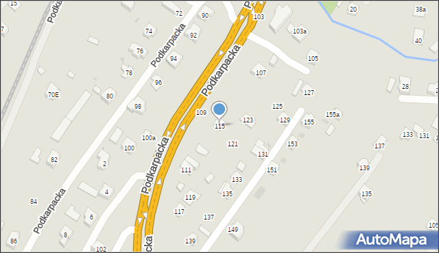 Rzeszów, Podkarpacka, 115, mapa Rzeszów