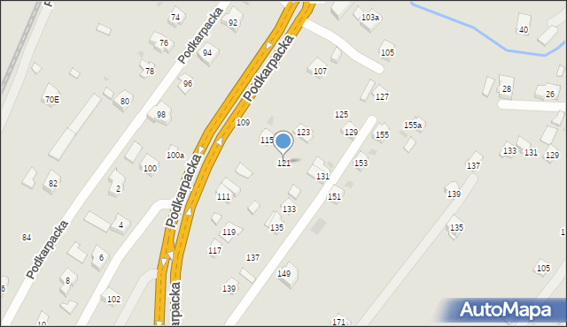 Rzeszów, Podkarpacka, 121, mapa Rzeszów