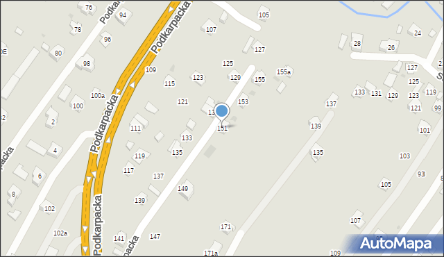 Rzeszów, Podkarpacka, 151, mapa Rzeszów