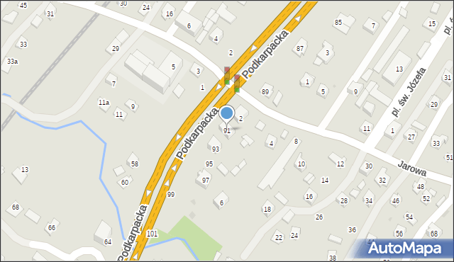 Rzeszów, Podkarpacka, 91, mapa Rzeszów