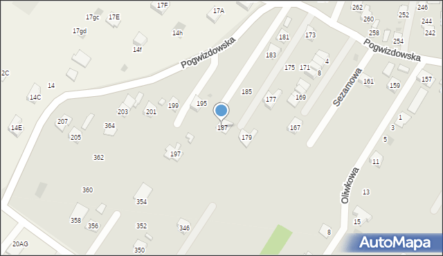 Rzeszów, Pogwizdowska, 187, mapa Rzeszów