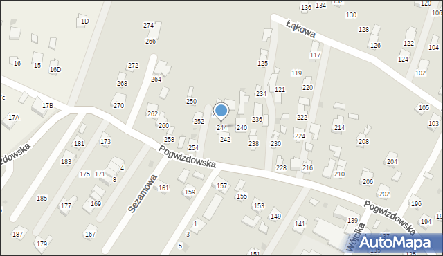Rzeszów, Pogwizdowska, 244, mapa Rzeszów
