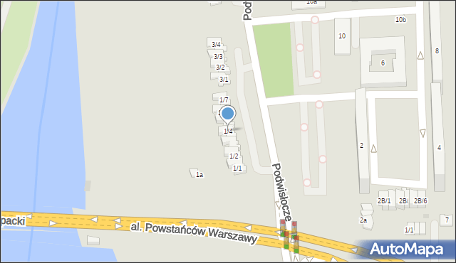 Rzeszów, Podwisłocze, 1/4, mapa Rzeszów