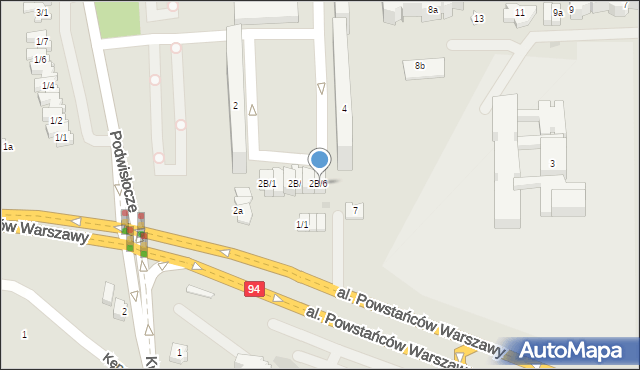 Rzeszów, Podwisłocze, 2B/6, mapa Rzeszów