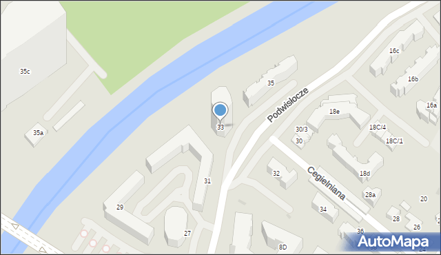 Rzeszów, Podwisłocze, 33, mapa Rzeszów