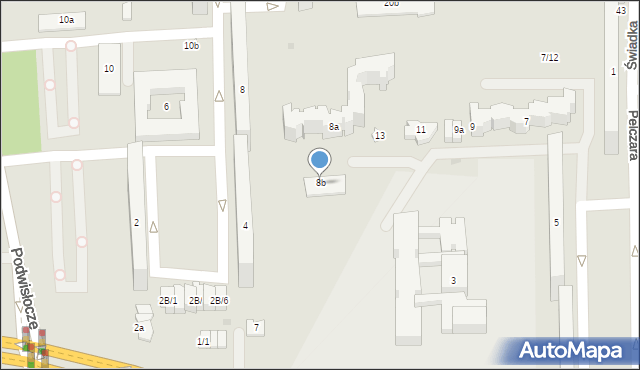 Rzeszów, Podwisłocze, 8b, mapa Rzeszów