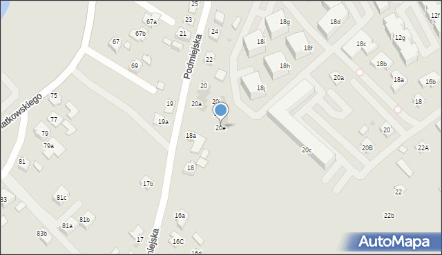 Rzeszów, Podmiejska, 20e, mapa Rzeszów