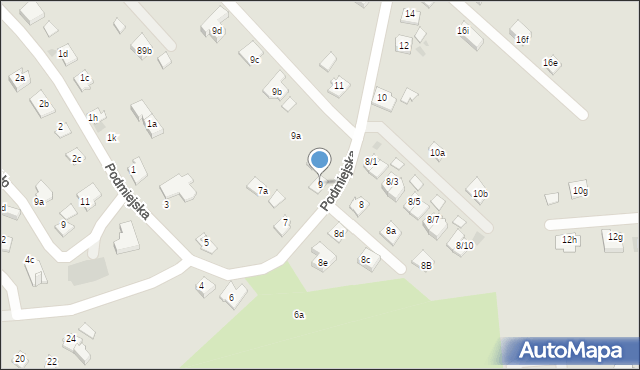 Rzeszów, Podmiejska, 9, mapa Rzeszów