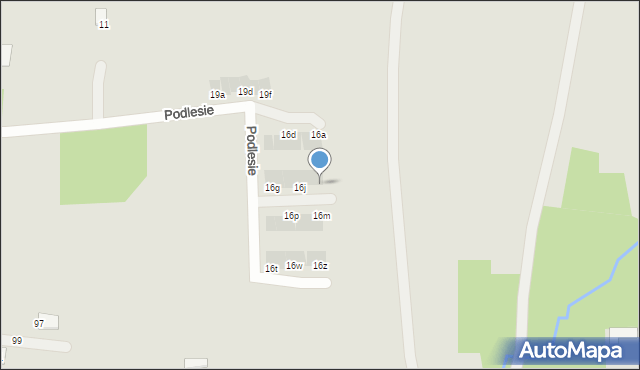 Rzeszów, Podlesie, 16l, mapa Rzeszów