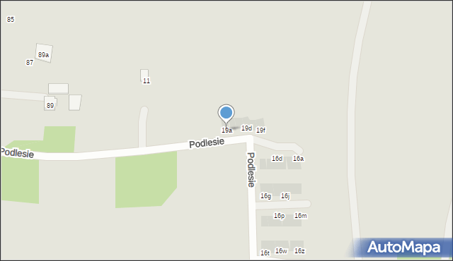 Rzeszów, Podlesie, 19a, mapa Rzeszów