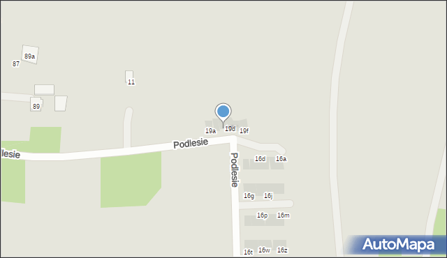 Rzeszów, Podlesie, 19c, mapa Rzeszów