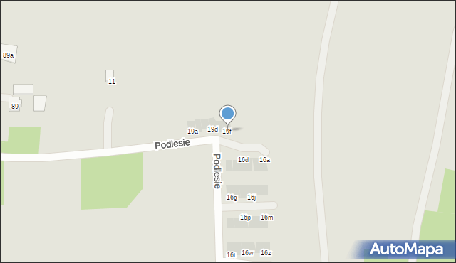 Rzeszów, Podlesie, 19f, mapa Rzeszów